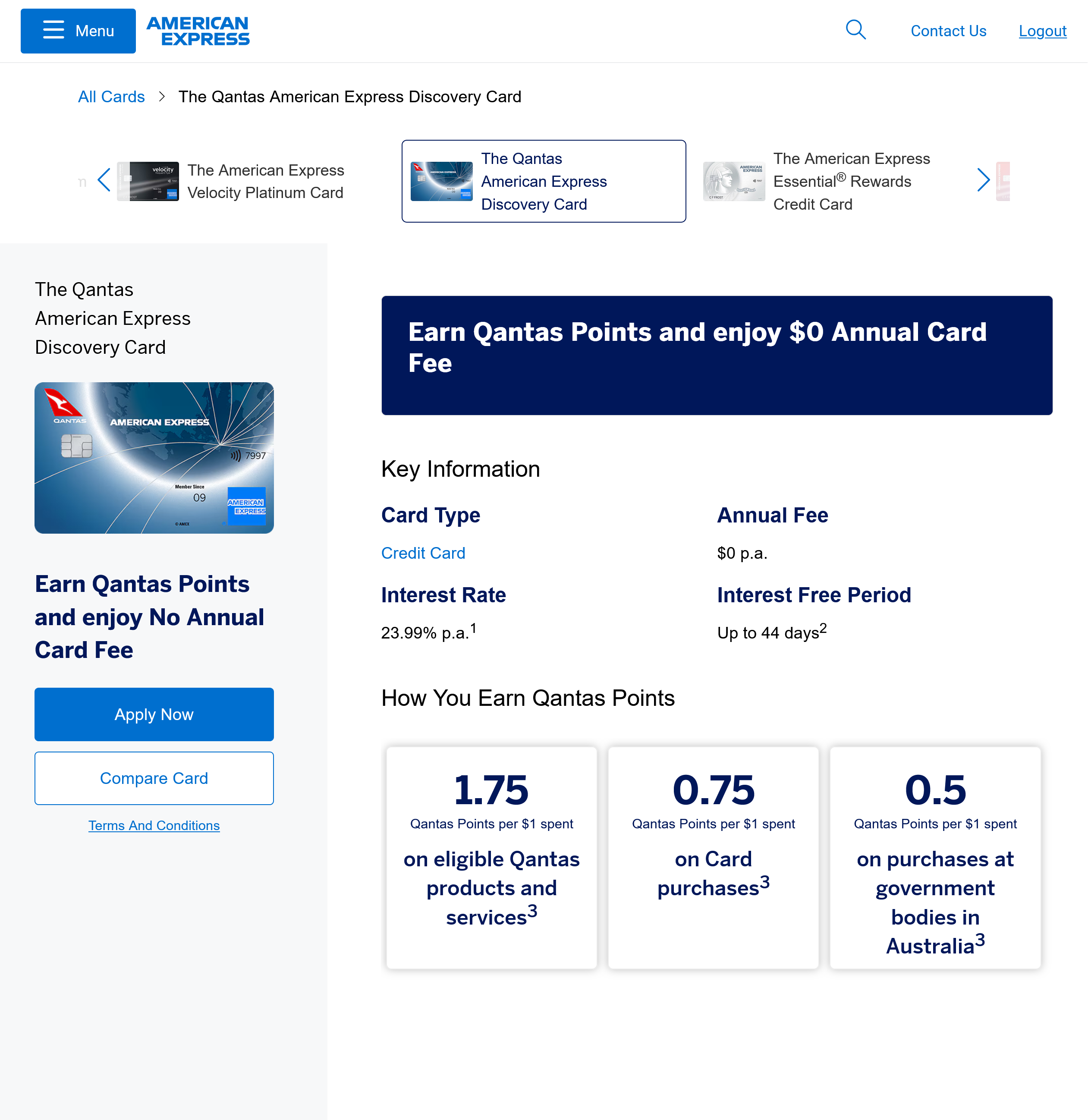 Qantas American Express Discovery Amex Referral