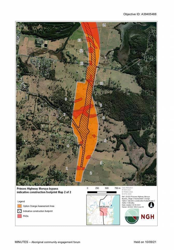 Moruya bypass construction footprint